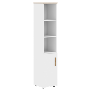 Шкаф колонна высокий с глухой малой дверью левой FORTA Белый-Дуб Гамильтон FHC 40.5 (L) (399х404х1965) в Тюмени - предосмотр