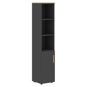 Высокий шкаф с глухой малой дверью  левой FORTA Графит-Дуб Гамильтон  FHC 40.5 (L) (399х404х1965) в Тобольске