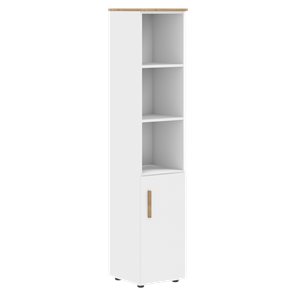 Высокий шкаф колонна с глухой малой дверью правой FORTA Белый-Дуб Гамильтон FHC 40.5 (R) (399х404х1965) в Тюмени - предосмотр