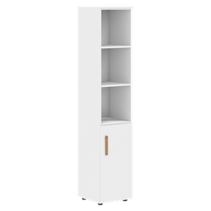 Высокий шкаф с глухой малой дверью  правой FORTA Белый FHC 40.5 (R) (399х404х1965) в Тобольске