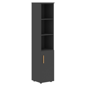 Высокий шкаф колонна с глухой малой дверью правой FORTA Черный Графит  FHC 40.5 (R) (399х404х1965) в Тюмени