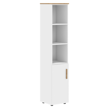 Высокий шкаф с глухой средней дверью  правой FORTA Белый FHC 40.6 (R) (399х404х1965) в Тюмени - изображение
