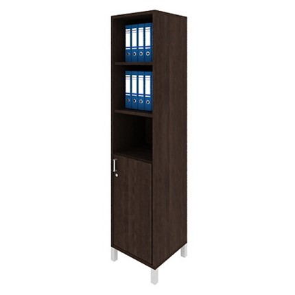 Шкаф для документов Борн, венге, дверь ДСП без замка + ниша, правый (48х45х207,4) 431-812 в Тюмени - изображение