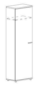 Шкаф для одежды узкий Albero (60х36,4х193) в Тюмени