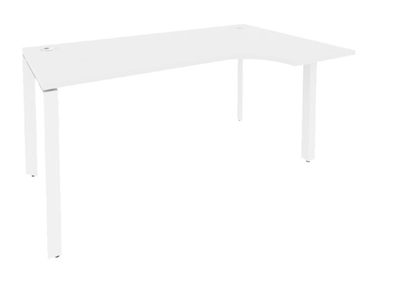 Стол на металлокаркасе O.MP-SA-1R Белый/Белый бриллиант в Заводоуковске - изображение