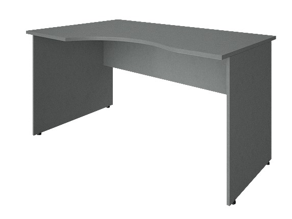 Письменный угловой стол А.СА-2Л 1400х900х755 мм. Серый в Тюмени - изображение