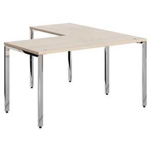 Письменный угловой  стол для персонала левый XTEN GLOSS  Бук Тиара  XGCT 1415.1 (L) (1400х1500х750) в Тобольске