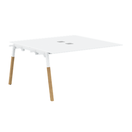Переговорный стол FORTA Белый-Белый-Бук FIWST 1313 (1380х1346х733) в Заводоуковске - изображение