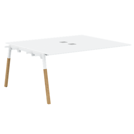Переговорный стол FORTA Белый-Белый-Бук FIWST 1513 (1580х1346х733) в Заводоуковске - изображение