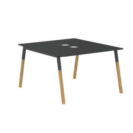 Стол для переговоров FORTA Черный Графит-Черный Графит-Бук  FWST 1113 (1180x1346x733) в Заводоуковске - изображение