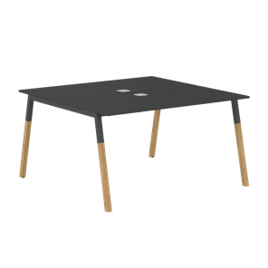 Стол для переговоров FORTA Черный Графит-Черный Графит-Бук  FWST 1313 (1380x1346x733) в Ишиме