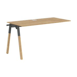 Переговорный стол FORTA Дуб Гамильтон-Черный графит-Бук  FIST 1167 (1180х670х733) в Тюмени