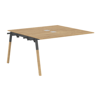 Переговорный стол FORTA Дуб Гамильтон-Черный графит-Бук FIWST 1313 (1380х1346х733) в Заводоуковске - изображение