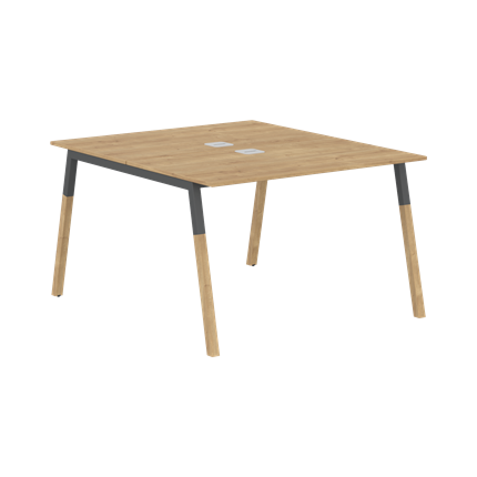 Переговорный стол FORTA Дуб Гамильтон-Черный графит-Бук FWST 1113 (1180x1346x733) в Тюмени - изображение