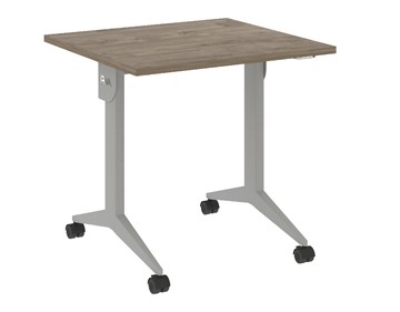 Складной мобильный стол X.M-0.7, Металл серый/Тиквуд темный в Тюмени