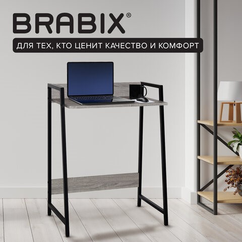 Стол на металлокаркасе BRABIX "LOFT CD-003", 640х420х840 мм, цвет дуб антик, 641216 в Заводоуковске - изображение 11