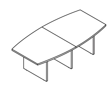 Стол для совещаний MORRIS TREND Антрацит/Кария Пальмираа MCT 2412.1 (2400x1200x750) в Ишиме - предосмотр 1