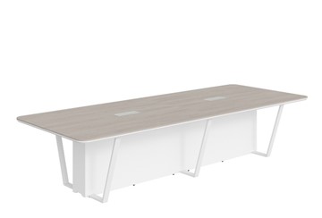 Стол для заседаний LINE Дуб-серый-белый СФ-571734.1 (3460х1340х754) в Ишиме