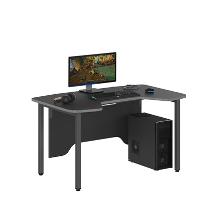 Компьютерный стол SKILLL SSTG 1385, (1360x850x747),  Антрацит /Металлик в Тюмени - изображение
