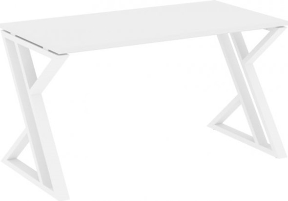 Стол на металлокаркасе Loft VR.L-SRZ-3.7, Белый Бриллиант/Белый металл в Тюмени - изображение