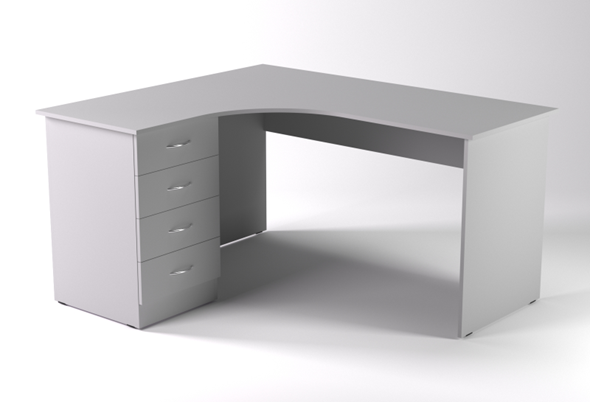 Офисный стол с тумбой СТЛ.15.13.6, Серый в Тюмени - изображение
