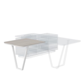 Брифинг (стол приставной)  для 2-3 посетителей LINE Дуб-серый-белый СФ-573409.1 (920х810х762) в Тюмени
