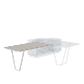 Брифинг (стол приставной)  для 4-5 посетителей LINE Дуб-серый-белый СФ-573415.1 (1520х810х762) в Тюмени