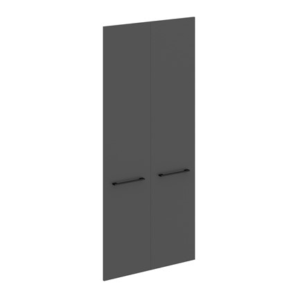 Дверь для шкафа высокая MORRIS TREND Антрацит/Кария Пальмира MHD 42-2 (844х1900х18) в Заводоуковске - изображение