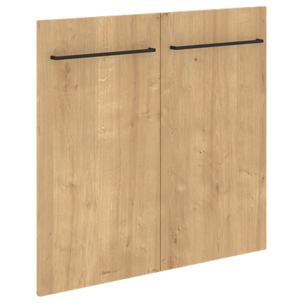 Дверь глухая двойная низкая LOFTIS Дуб Бофорд LLD 40-2 (790х18х734) в Заводоуковске - изображение