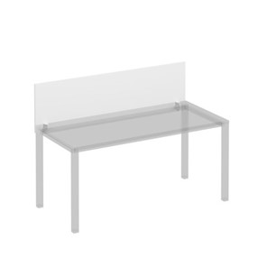 Экран для стола 160 на белом каркасе с кронштейнами Комфорт КФ, белый премиум (160x45x1.8) К.Б 843 в Тюмени
