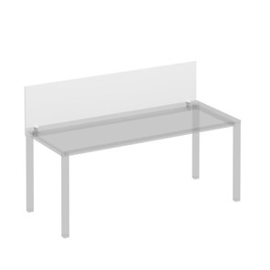 Экран для стола 180 на белом каркасе настольный фронтальный Комфорт КФ, белый премиум (180x45x1.8) К.Б 844 в Тюмени