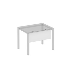 Экран стола защитный (ДСП) для стола 100 на сером каркасе Комфорт КФ, белый премиум (85x32x1.8) К.С1 810 в Тюмени