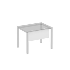 Экран стола защитный (ДСП) с кронштейнами для стола 100 на белом металлокаркасе Комфорт КФ, белый премиум (85x3.2x1.8) К.Б1 810 в Ишиме