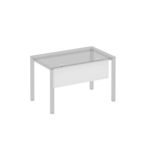 Экран стола защитный (ДСП) с кронштейнами для стола 120 на белом металлокаркасе Комфорт КФ, белый премиум (120x3.2x1.8) К.Б1 812 в Ишиме