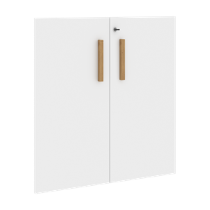 Двери для шкафов низкие с замком FORTA Белый FLD 40-2(Z) (794х18х766) в Ишиме