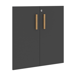Низкие двери для шкафов с замком FORTA Черный ГрафитFLD 40-2(Z) (794х18х766) в Тюмени