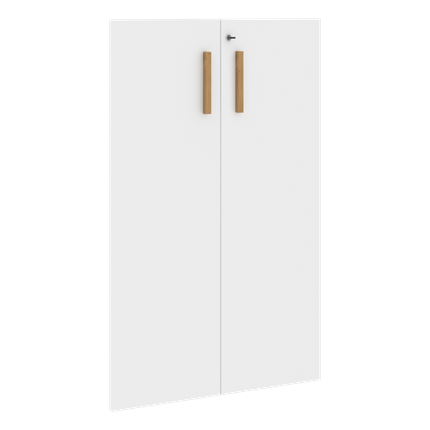 Двери для шкафов средние с замком FORTA Белый FMD 40-2(Z) (794х18х1164) в Тюмени - изображение