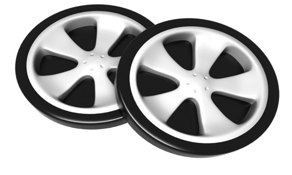Комплект пластиковых колес (2 шт.) в Тюмени - изображение