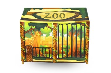 Игровая накидка для кровати-домика Svogen «Зоопарк» в Тюмени - предосмотр