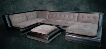 П-образный диван Шад Эвелина со столом-пуфом в Ишиме