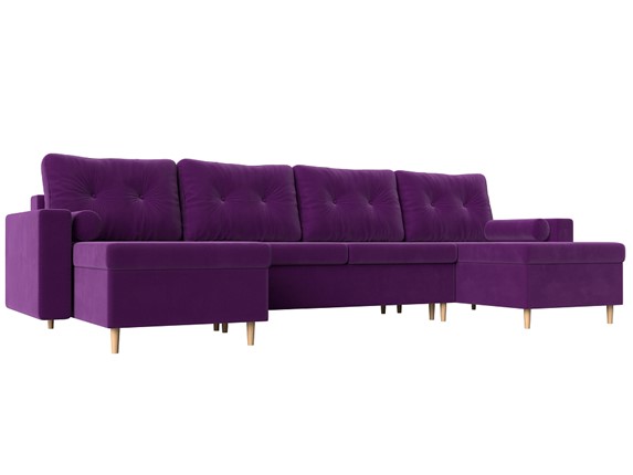 Большой П-образный диван Белфаст, Фиолетовый (Микровельвет) в Тюмени - изображение