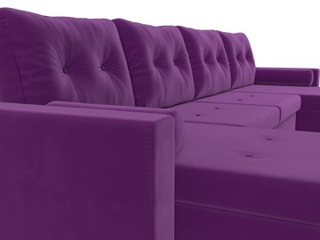 Большой П-образный диван Белфаст, Фиолетовый (Микровельвет) в Тюмени - предосмотр 7