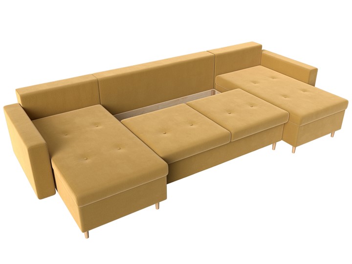 П-образный диван Белфаст, Желтый (Микровельвет) в Ишиме - изображение 1