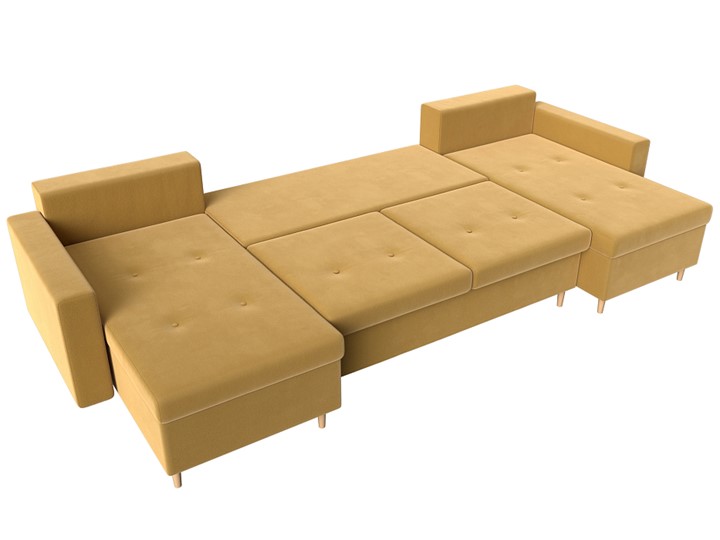 П-образный диван Белфаст, Желтый (Микровельвет) в Заводоуковске - изображение 2