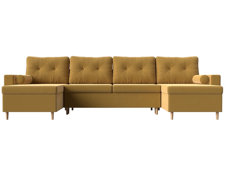 П-образный диван Белфаст, Желтый (Микровельвет) в Заводоуковске - изображение 5