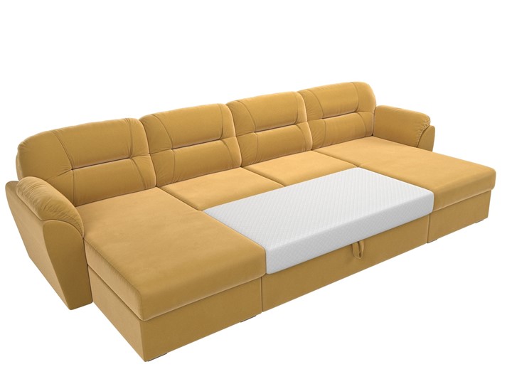Большой П-образный диван Бостон, Желтый (микровельвет) в Заводоуковске - изображение 8