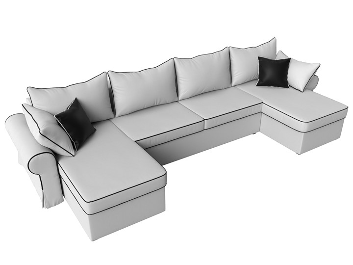 Большой П-образный диван Элис, Белый (экокожа) в Заводоуковске - изображение 6