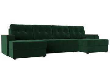 П-образный диван Эмир, Зеленый (Велюр) боннель в Заводоуковске