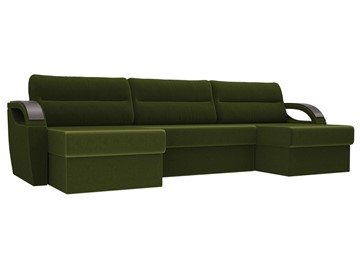 П-образный диван Форсайт, Зеленый (микровельвет) в Тюмени