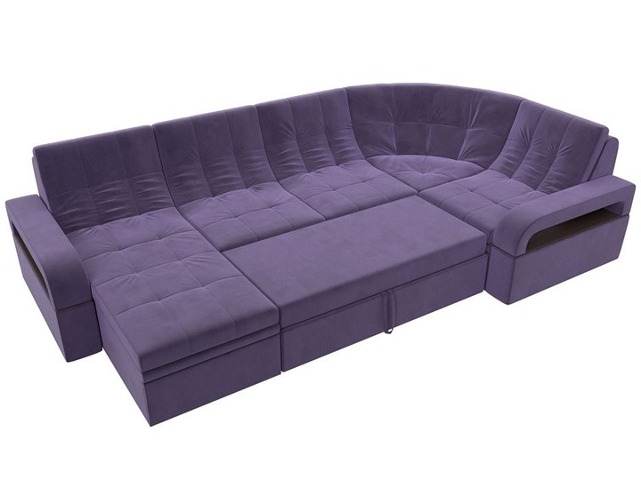 П-образный диван Лига-035, Фиолетовый (велюр) в Тюмени - изображение 1